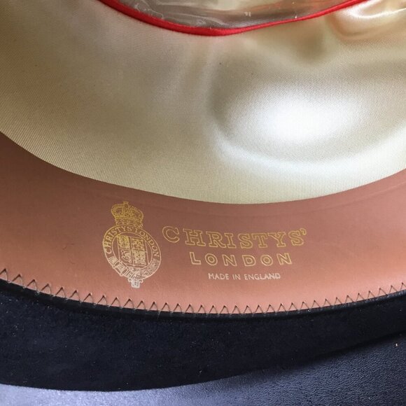 Worth & Worth Christy's London Fine Fur Felt NWOT Fedora Black 7 3/8 England - Picture 15 of 16